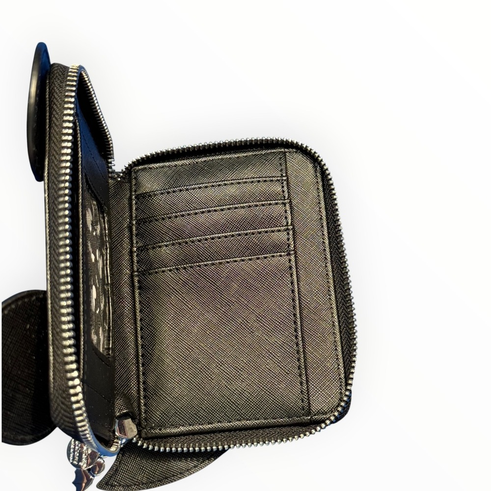 Disney Loungefly Mickey Mouse Vampire Bat Wing Zip-Around Wallet Missing Wing - Picture 3 of 6